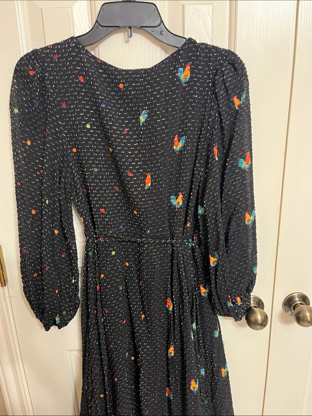 FARM Rio Black High-Low Floral Wrap Dress - Picture 4 of 10